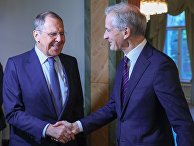 Встреча главы МИД РФ С. Лаврова с премьер-министром Норвегии Й. Стере Встреча главы МИД РФ С. Лаврова с премьер-министром Норвегии Й. Стере