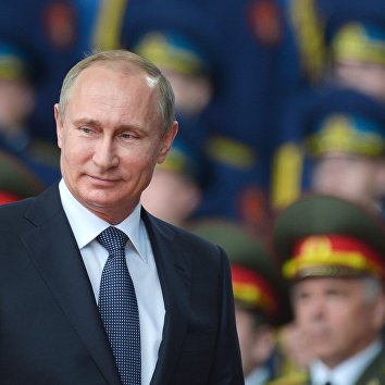 Президент России Владимир Путин на церемонии открытия Международного военно-технического форума "Армия-2015" Президент России Владимир Путин на церемонии открытия Международного военно-технического форума "Армия-2015"