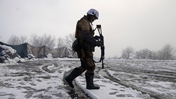 Украинский солдат близ Попасной, Донецкая область