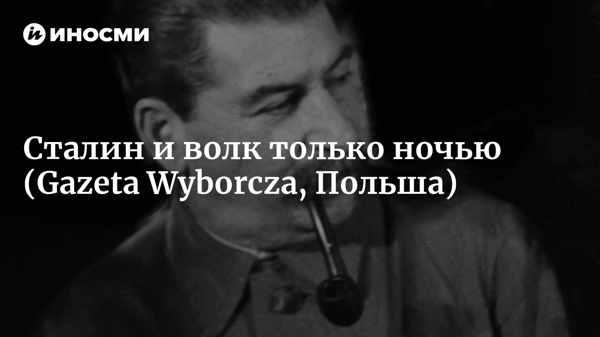 Сталин и волк только ночью (Gazeta Wyborcza, Польша) | 28.01.2022, ИноСМИ