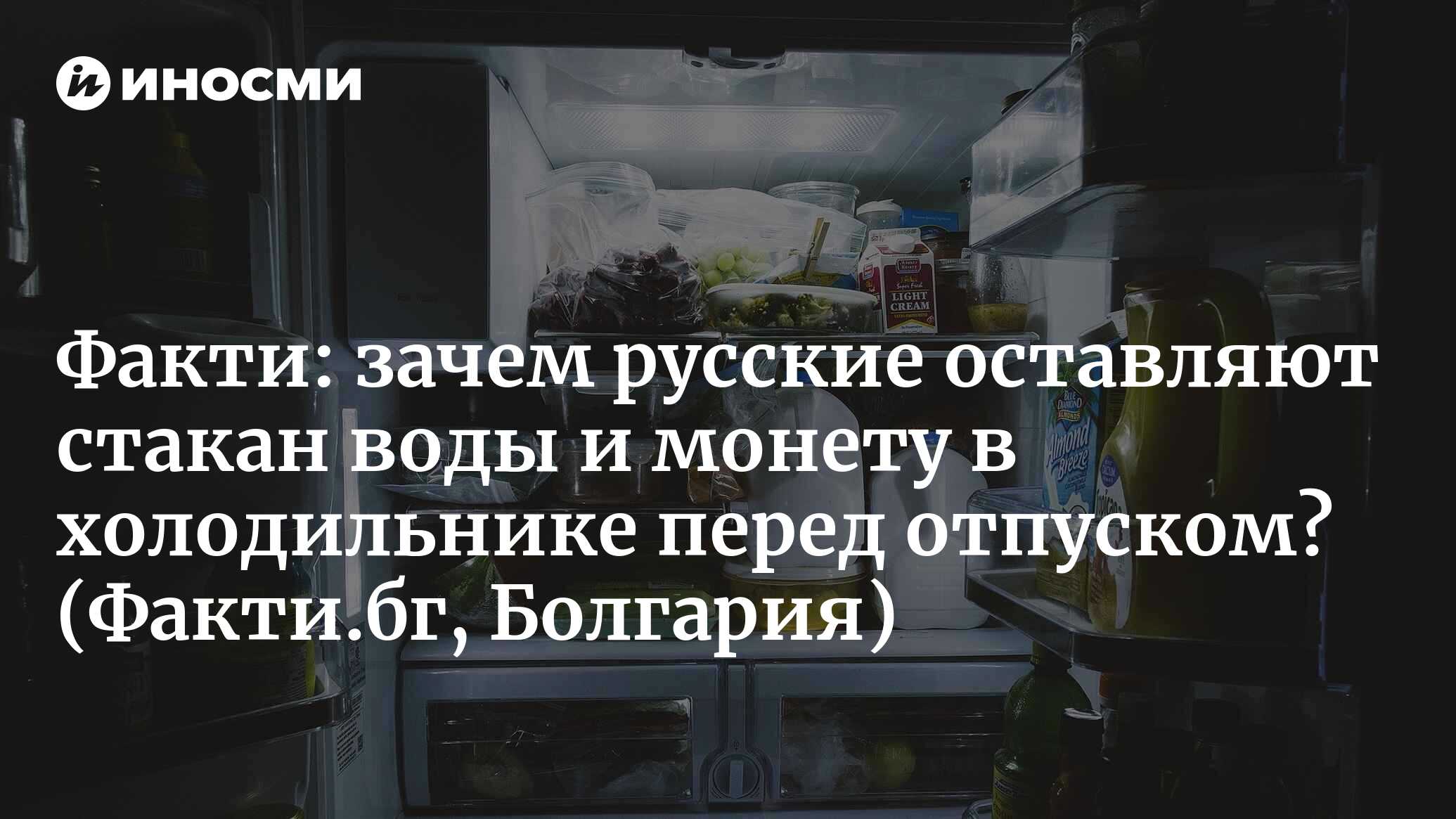 Факти (Болгария): зачем русские оставляют стакан воды и монету в  холодильнике перед отпуском? (Факти.бг, Болгария) | 07.10.2022, ИноСМИ