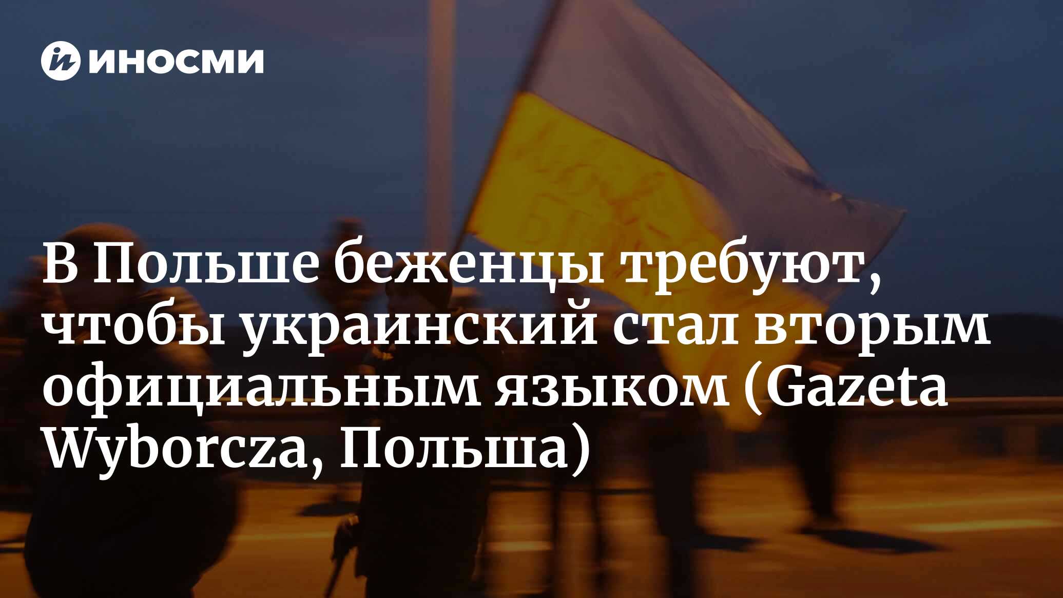 В Польше беженцы потребовали, чтобы украинский стал вторым официальным  языком | 29.07.2022, ИноСМИ