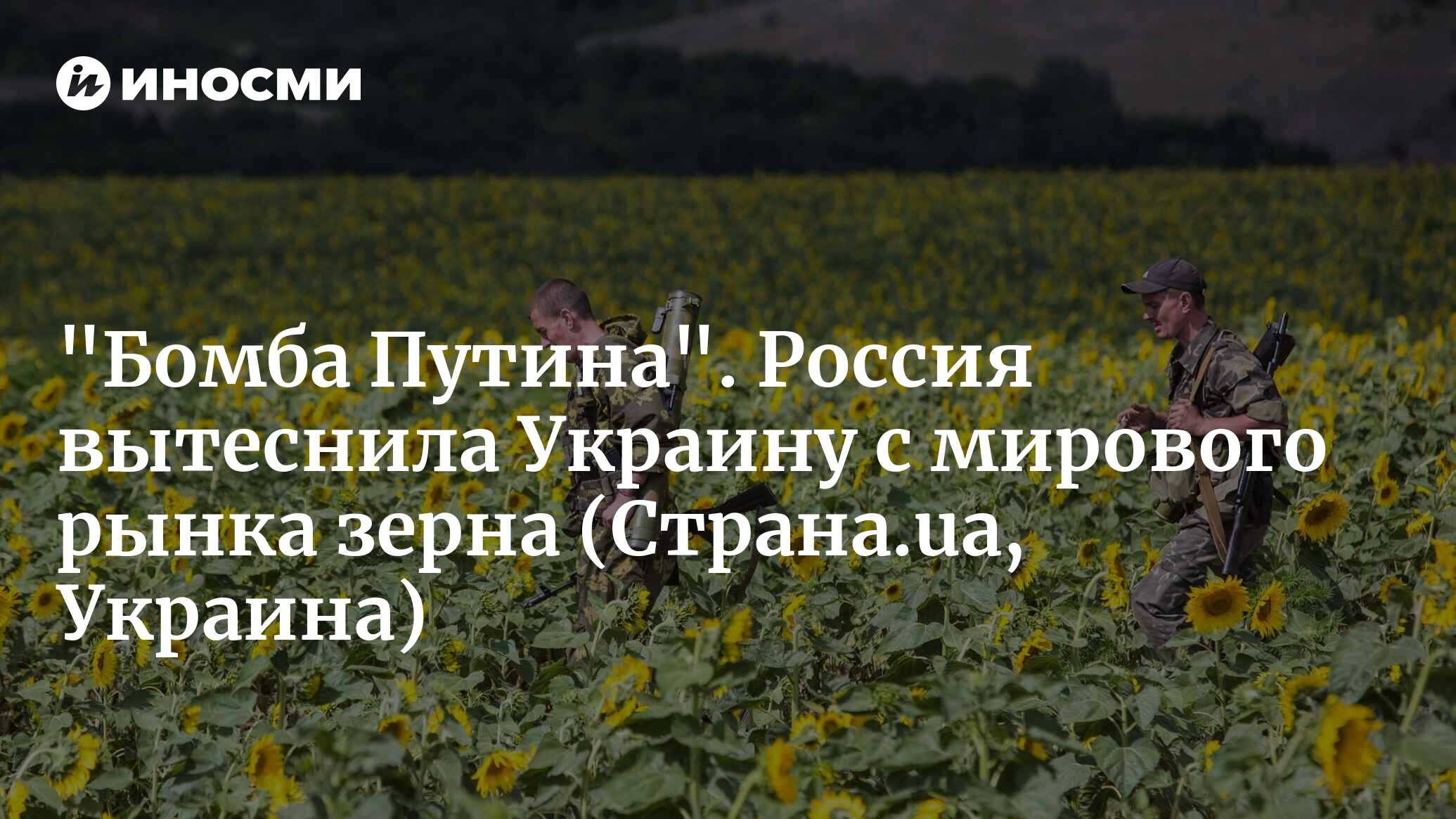 Зерновая бомба Путина. Как Россия наращивает долю на мировом рынке  продовольствия и что это значит для Украины (Страна.ua, Украина) |  21.08.2023, ИноСМИ