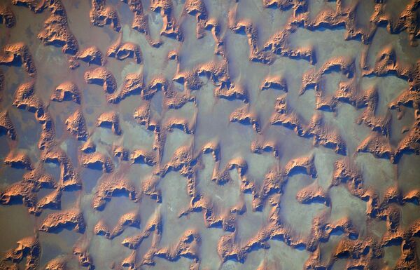 Дюны в пустыне Сахара.  