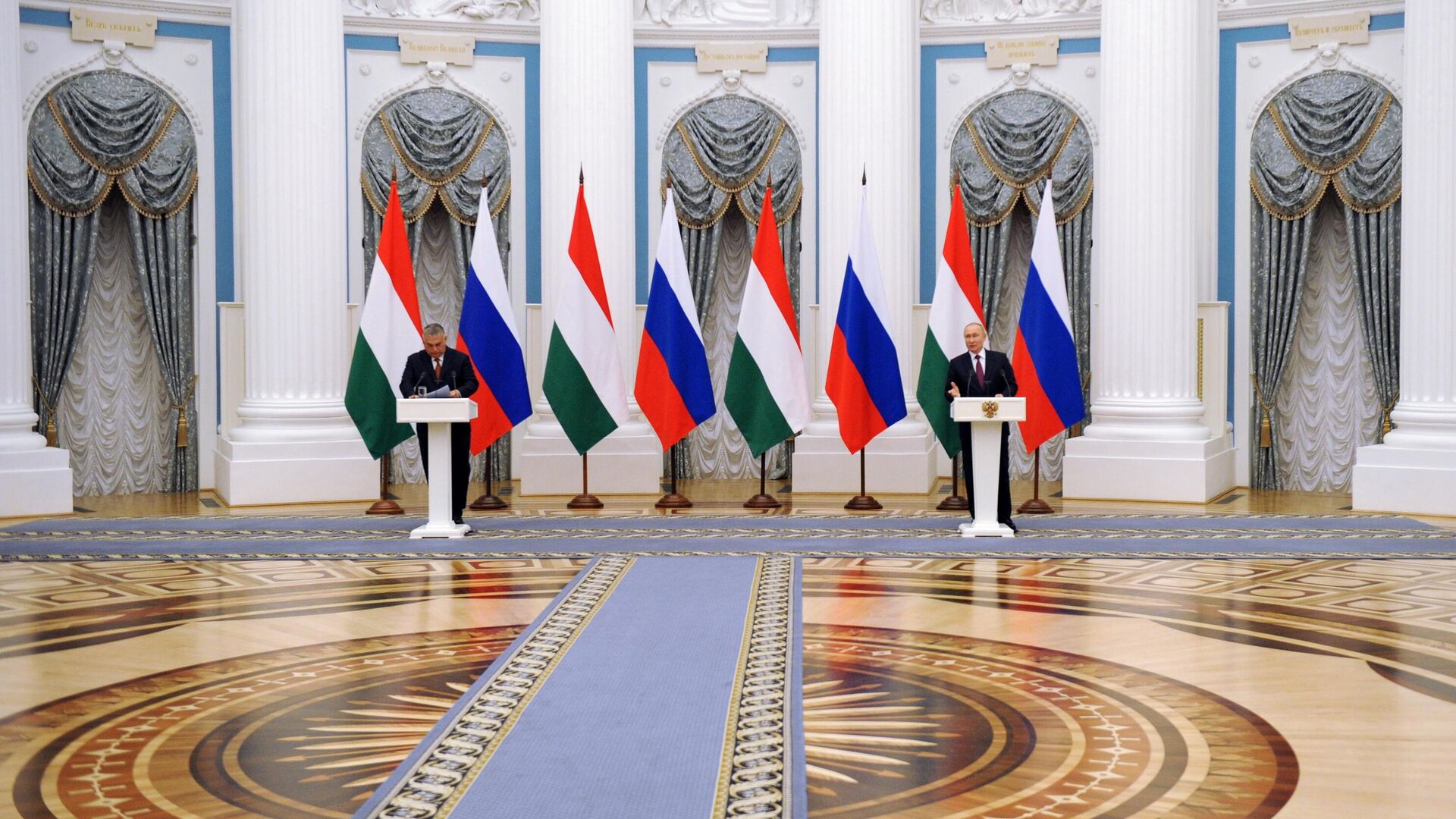 Переговоры президента РФ В. Путина с премьер-министром Венгрии В. Орбаном - ИноСМИ, 1920, 02.02.2022