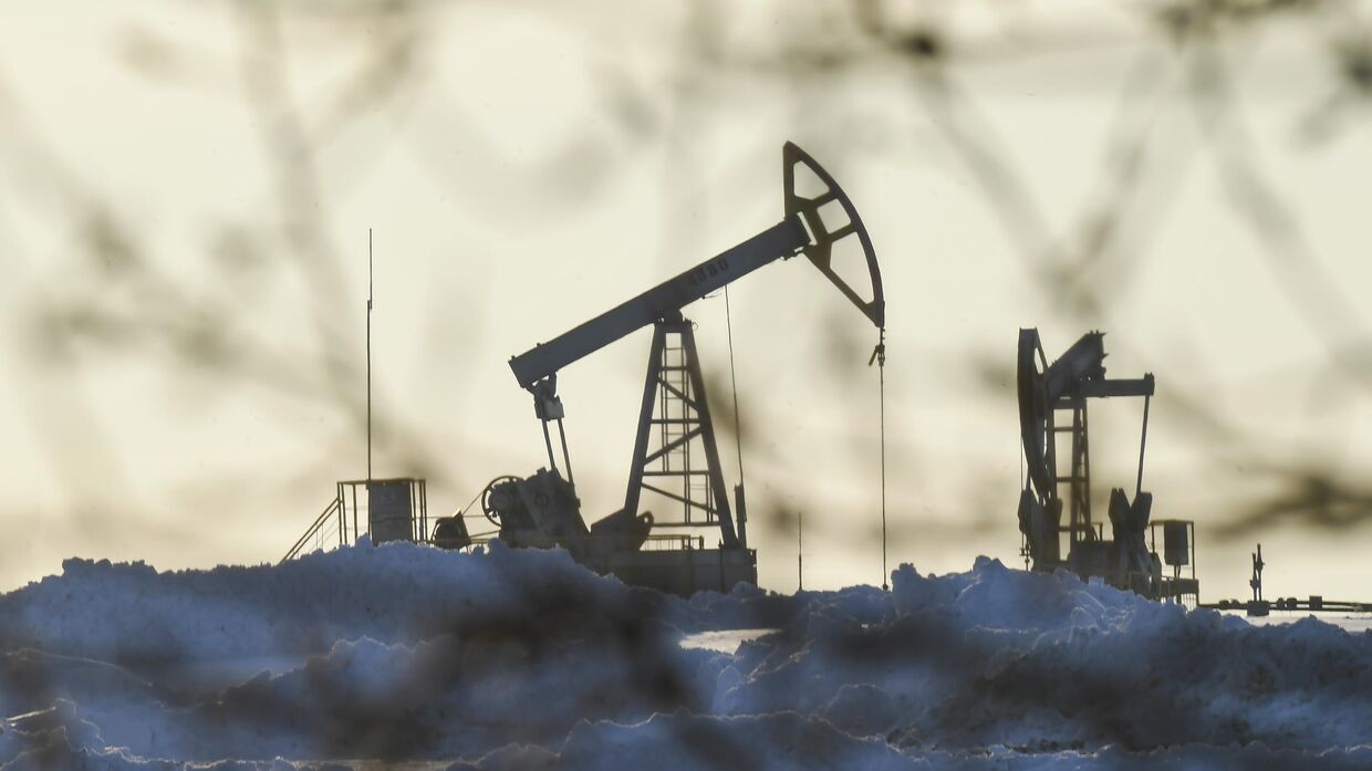 Нефтяные качалки в Альметьевском районе Республики Татарстан