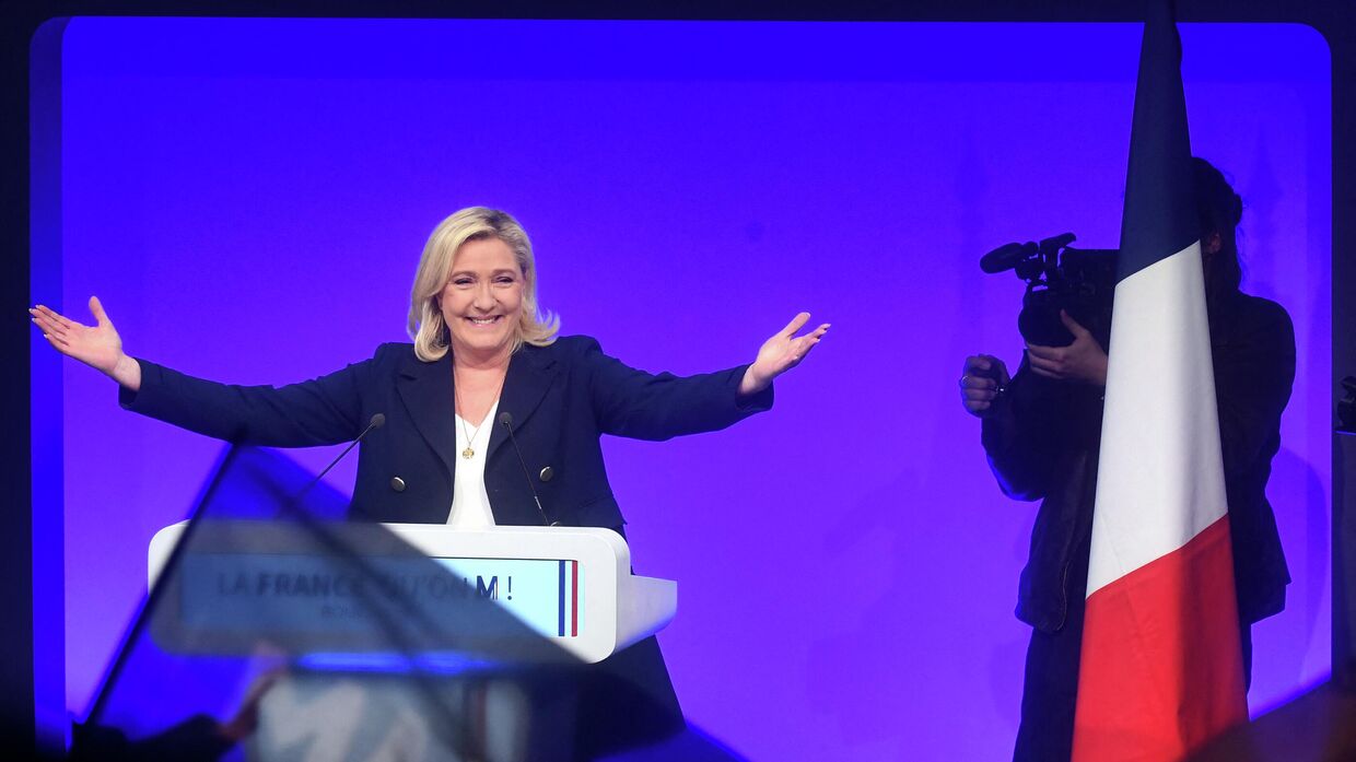 Кандидат на президентских выборах во Франции Марин Ле Пен