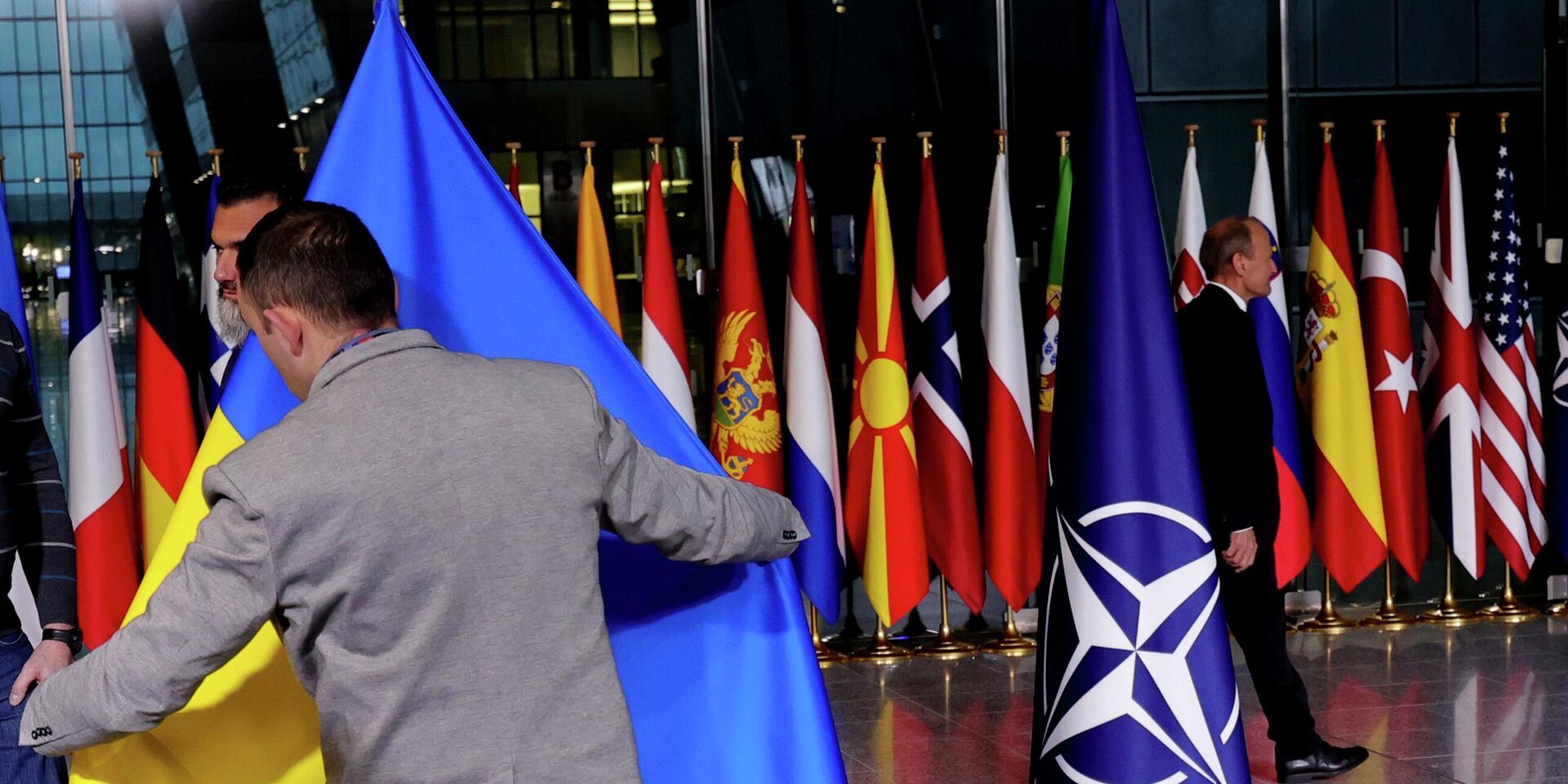 Подготовка к встрече министров иностранных дел стран НАТО в штаб-квартире НАТО в Брюсселе - ИноСМИ, 1920, 29.04.2023