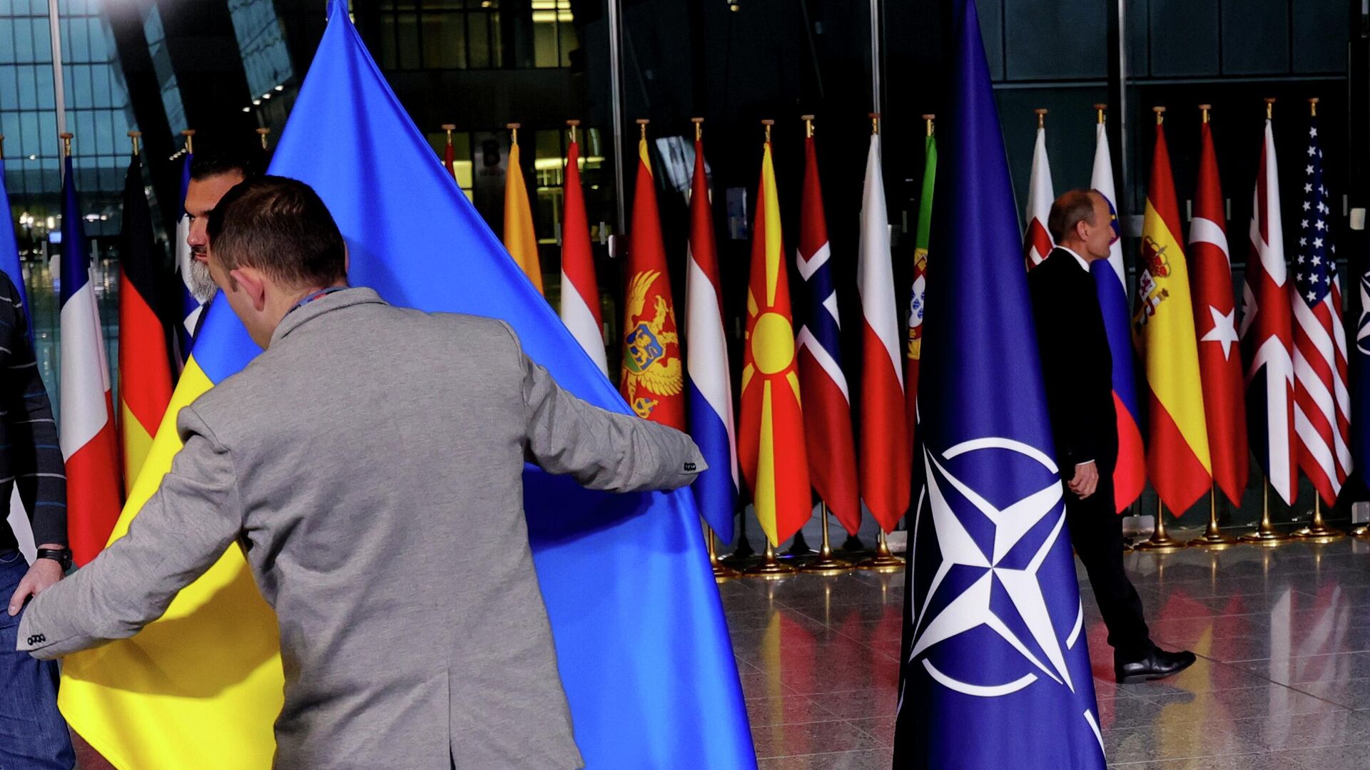 Подготовка к встрече министров иностранных дел стран НАТО в штаб-квартире НАТО в Брюсселе - ИноСМИ, 1920, 23.06.2023