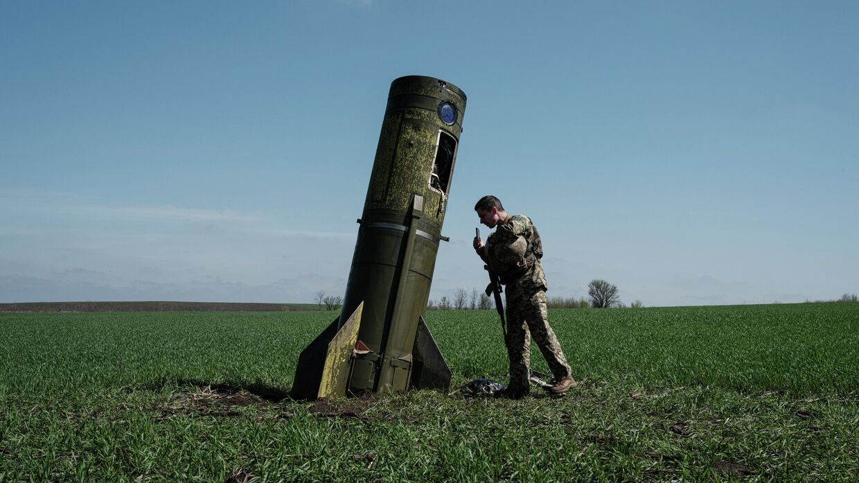 Ступень ракеты-носителя баллистической ракеты недалеко от Богодарово