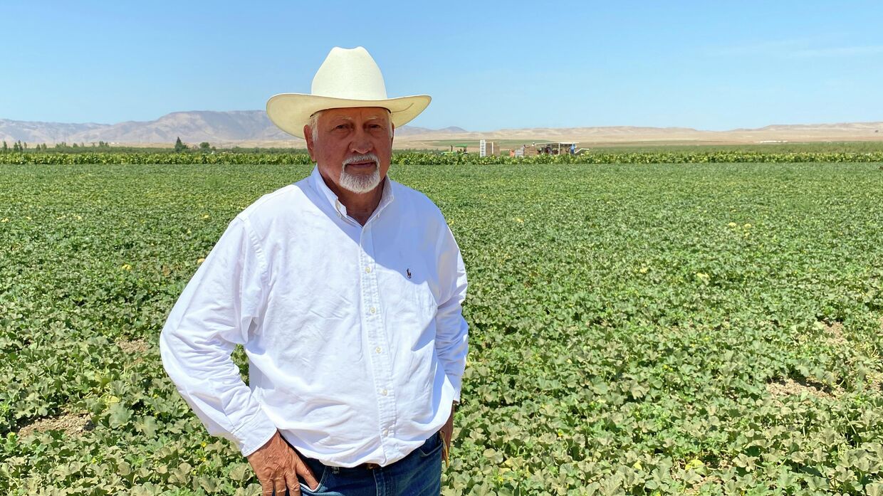 Американский фермер Джо Дель Боске на своей бахче в Калифорнии