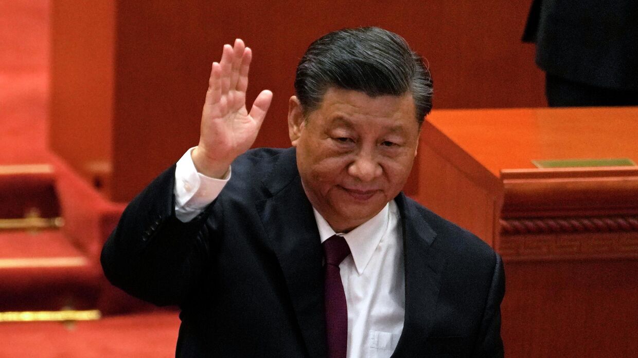 Председатель КНР Си Цзиньпин в Доме народных собраний в Пекине