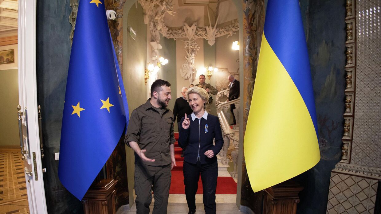 Президент Украины Владимир Зеленский и президент Европейской комиссии Урсула фон дер Ляйен в Киеве