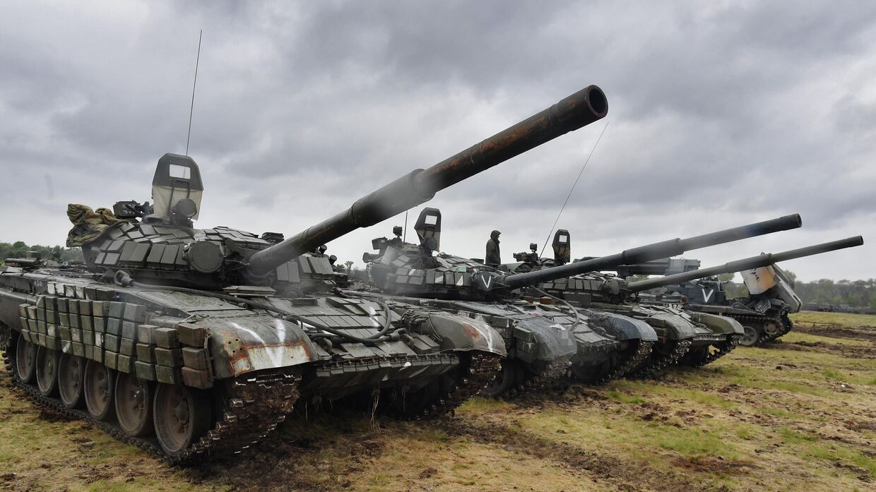 Танки Т-72 в зоне специальной военной операции на Украине