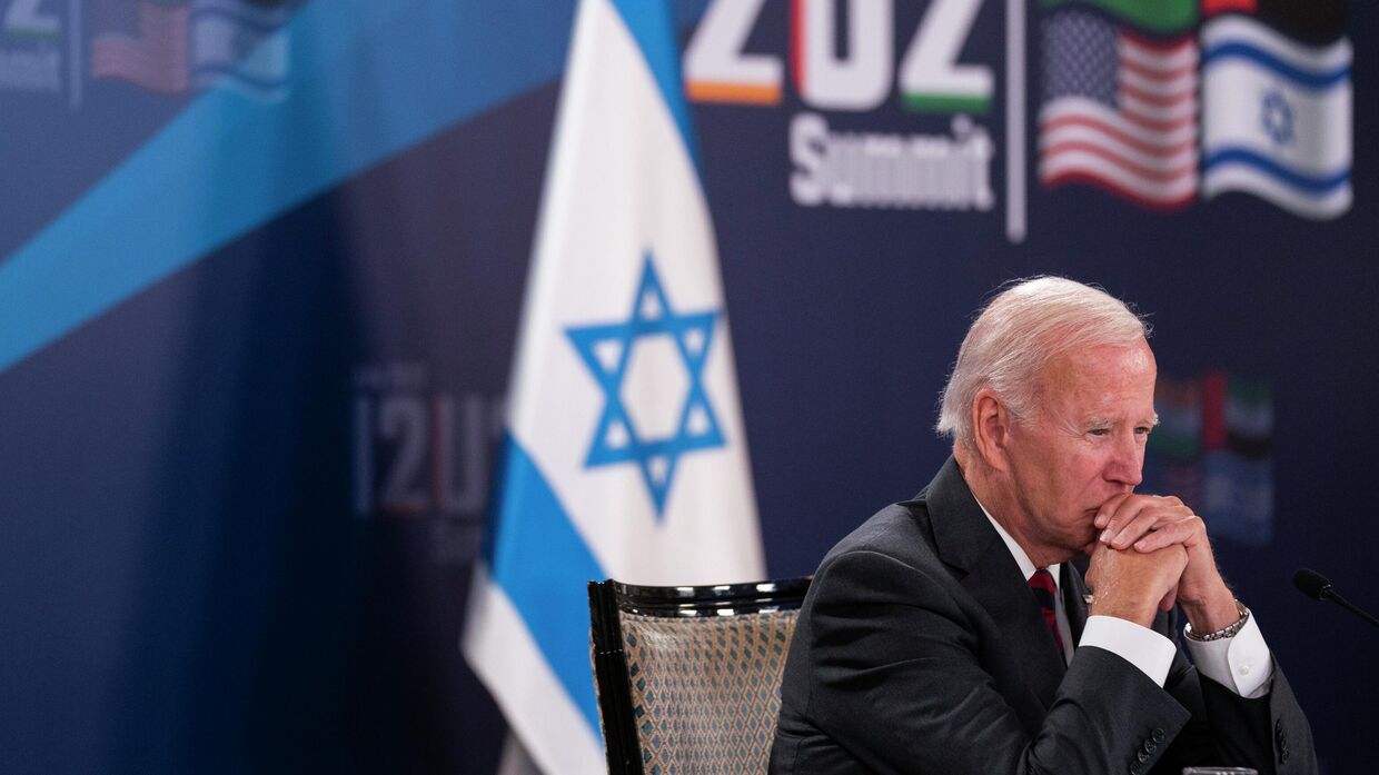 Президент США Джо Байден на саммите в Иерусалиме. 14 июля 2022 года