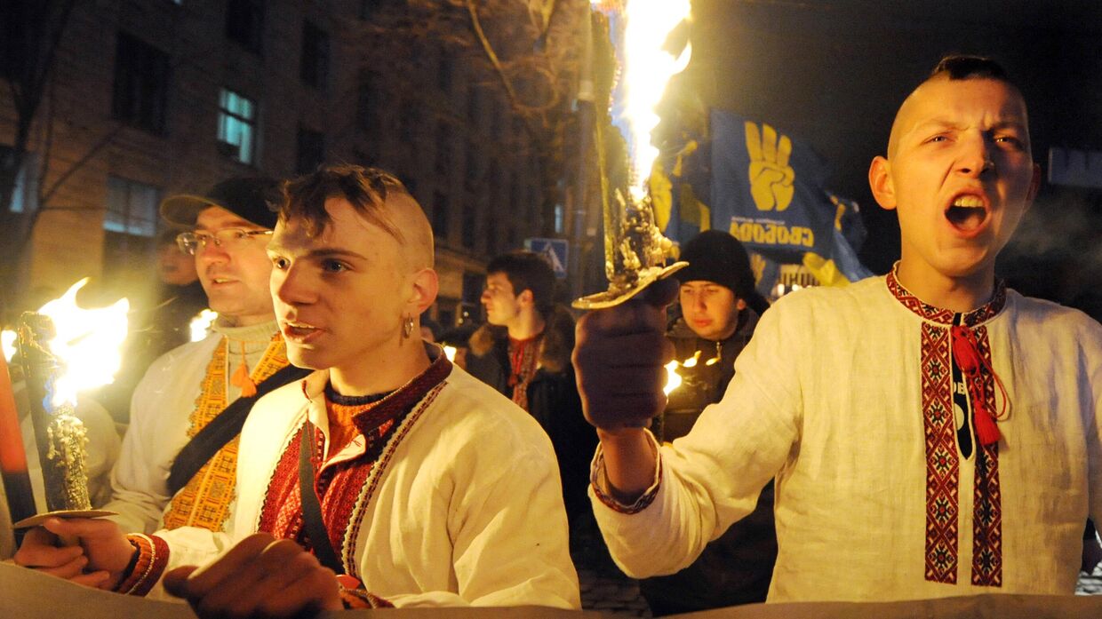 Акция украинских националистов в Киеве. 2009 год