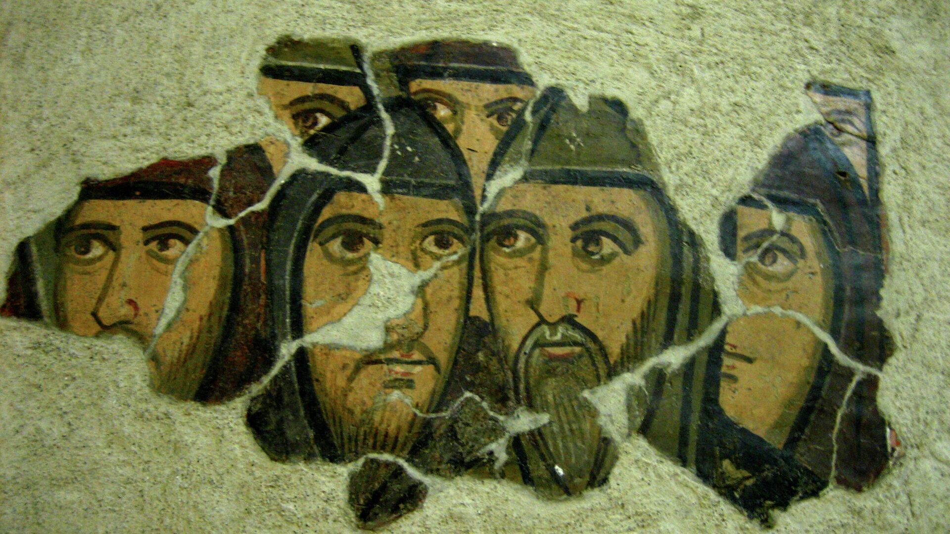 Монахи. Фрагмент римской фрески XII века - ИноСМИ, 1920, 20.08.2022