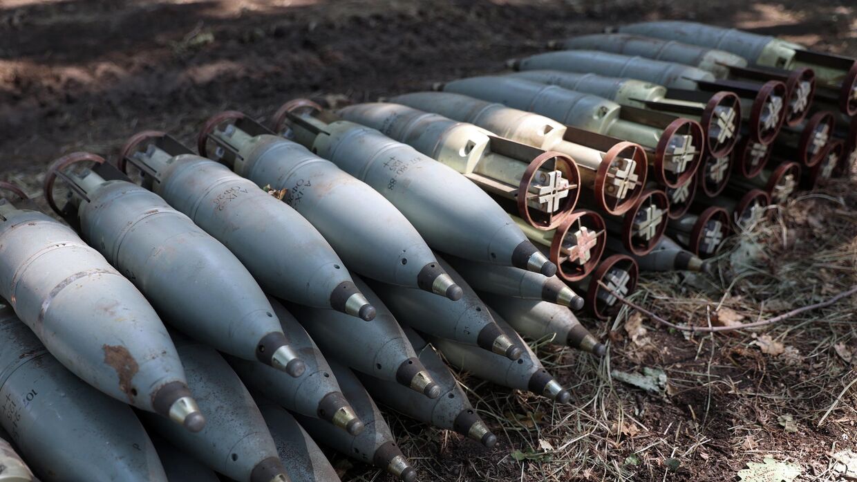 Украинские снаряды на линии фронта в ДНР