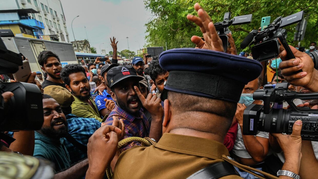 Акция протеста против правительства Шри-Ланки в Коломбо. 30 августа 2022 года.