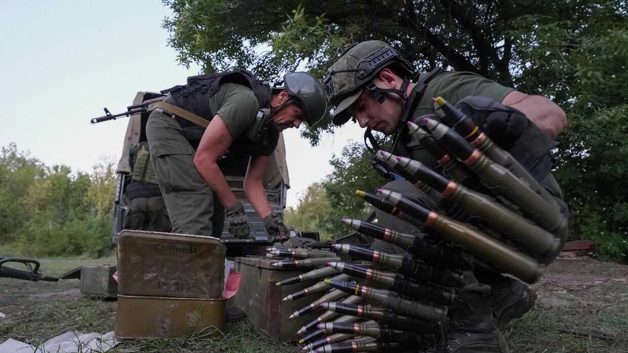 Украинские военнослужащие в Харьковской области, Украина. 24 августа 2022 года.