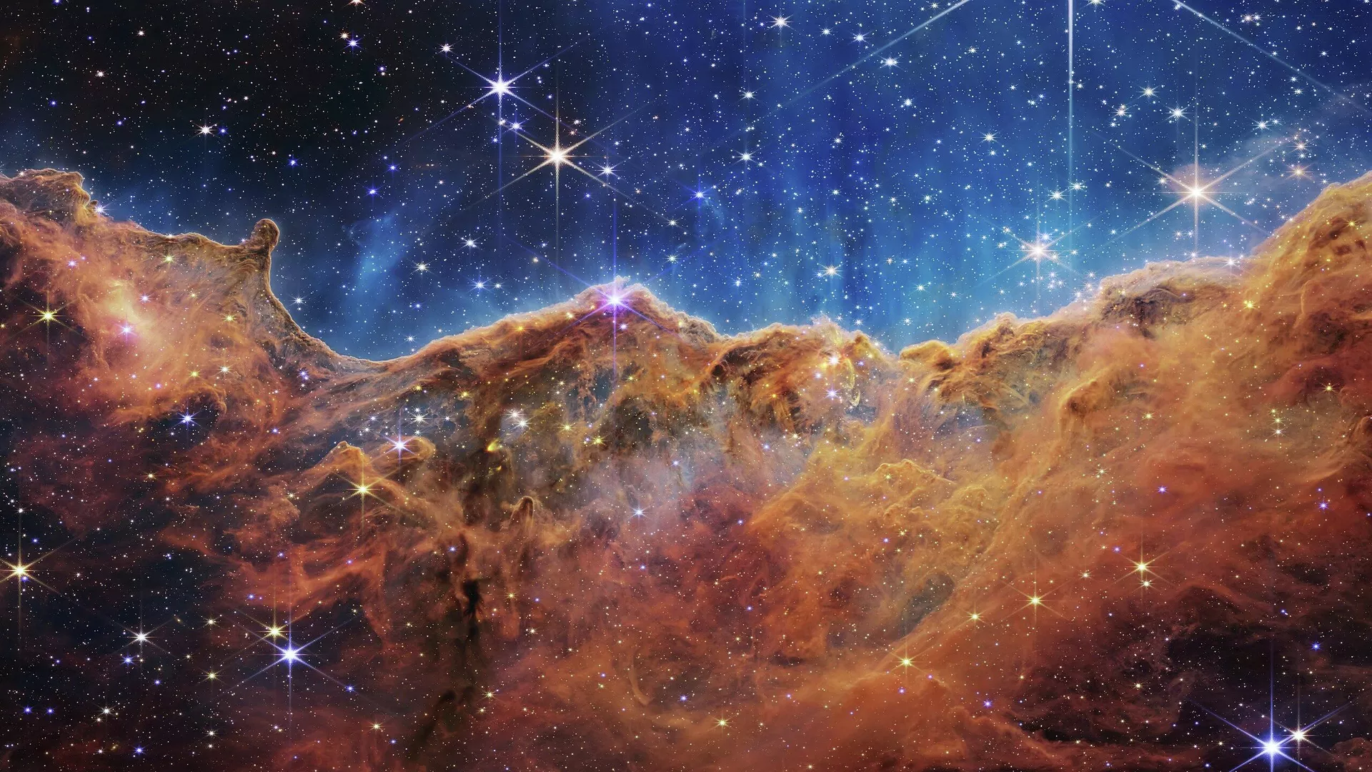 “Космические скалы” в туманности Карина. Фотография с космического телескопа Джеймс Уэбб - ИноСМИ, 1920, 04.12.2022