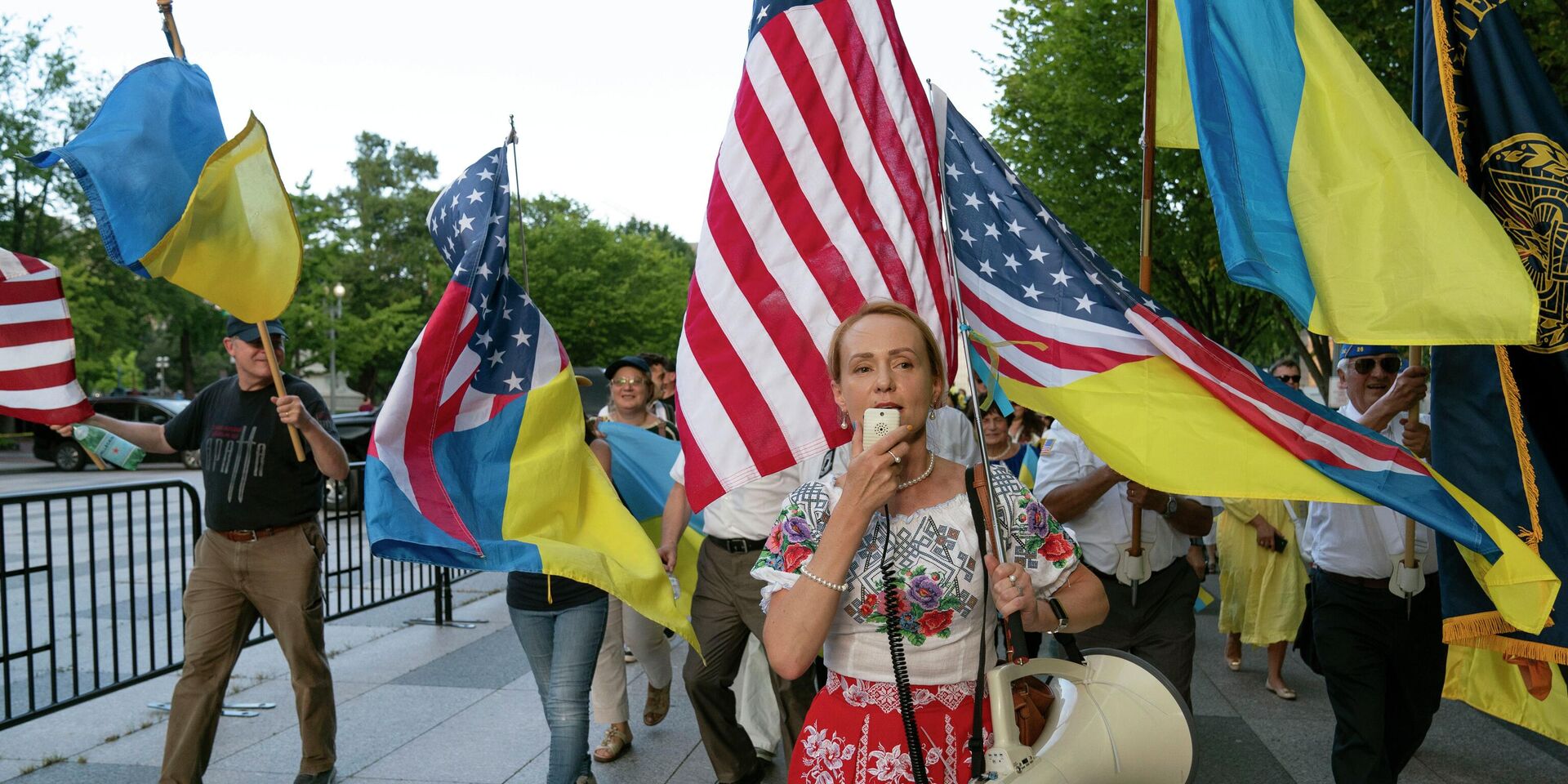 Митинг в поддержку Украины в Вашингтоне, США, в августе 2022 года - ИноСМИ, 1920, 27.09.2022