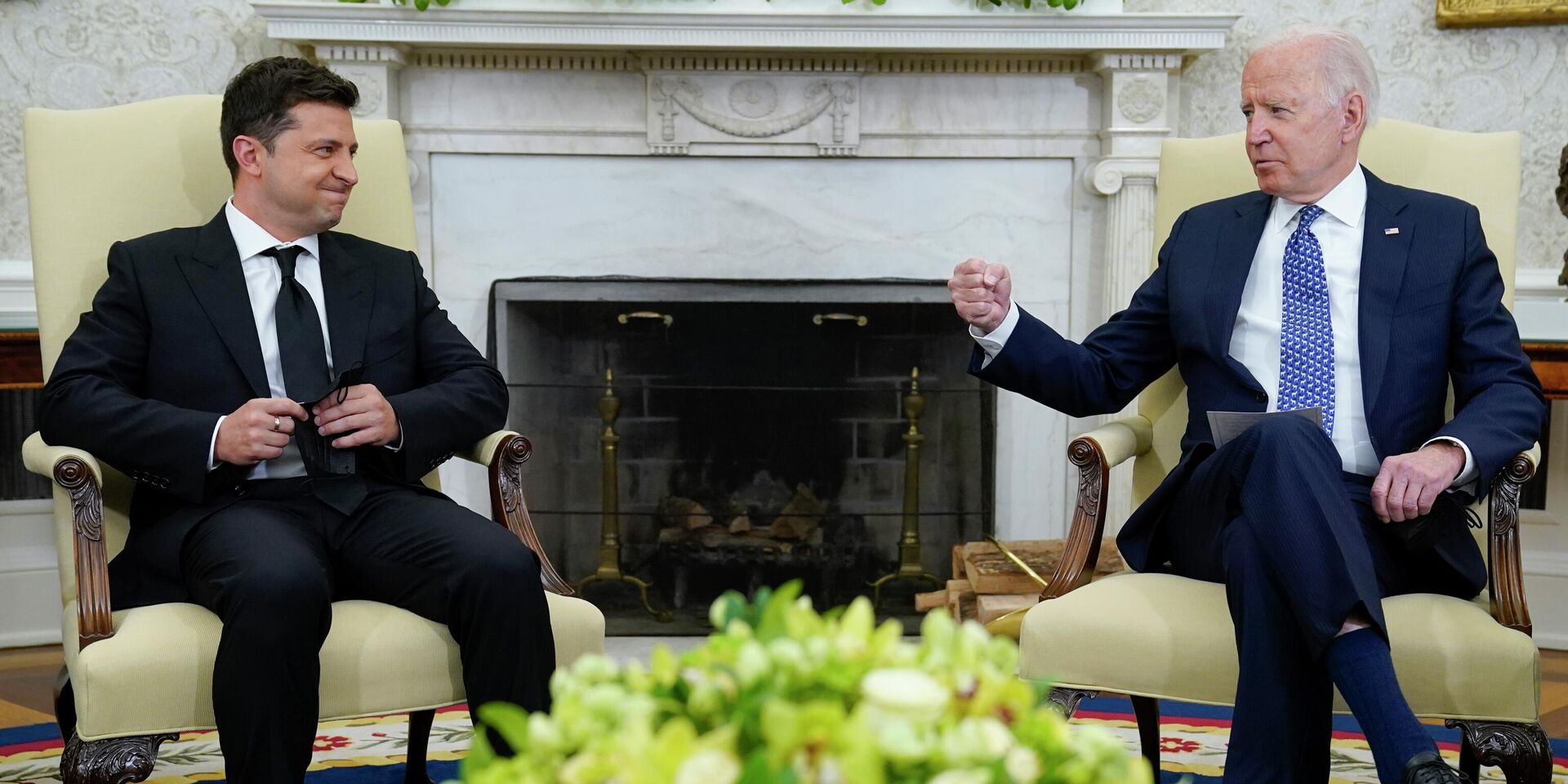 Президент США Джо Байден и президент Украины Владимир Зеленский в Овальном кабинете Белого дома, 1 сентября 2021 года - ИноСМИ, 1920, 24.10.2022