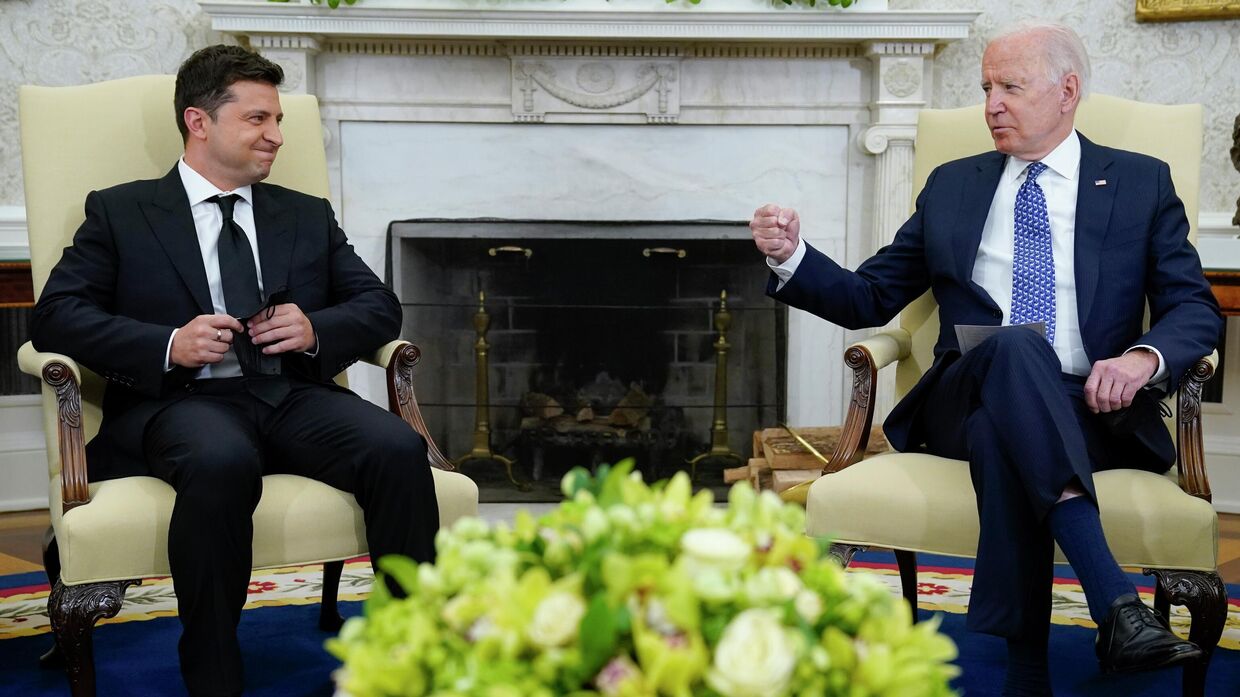 Президент США Джо Байден и президент Украины Владимир Зеленский в Овальном кабинете Белого дома, 1 сентября 2021 года