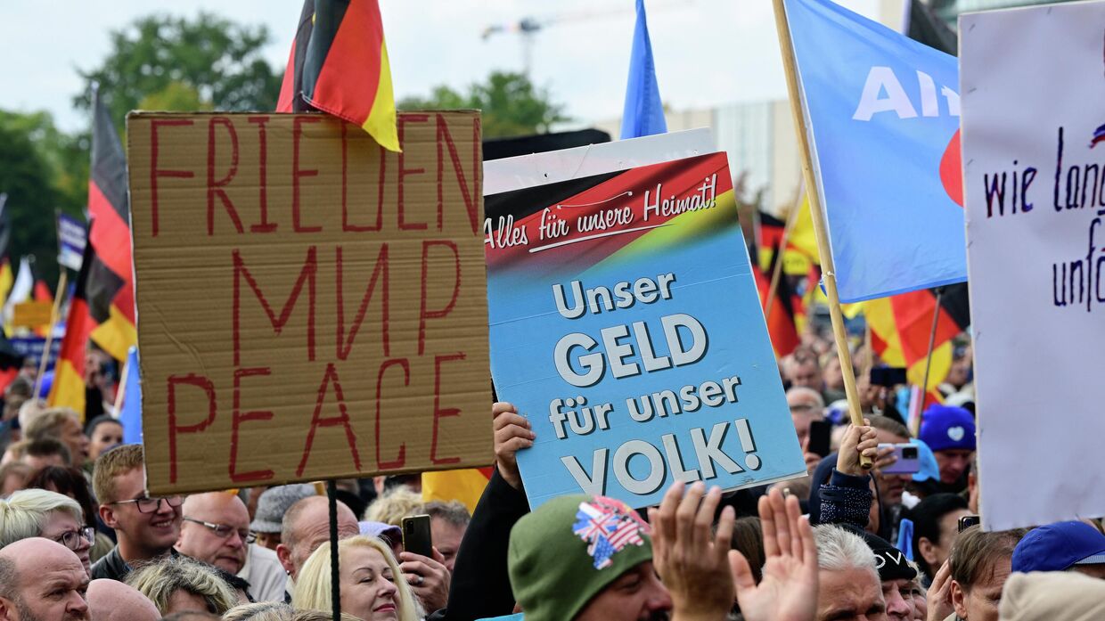 Акция протеста в Берлине, 8 октября 2022 года