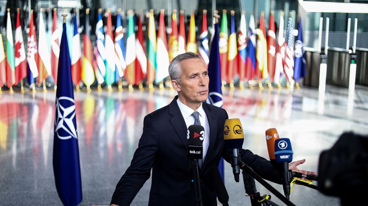 Генеральный секретарь НАТО Йенс Столтенберг в штаб-квартире НАТО в Брюсселе