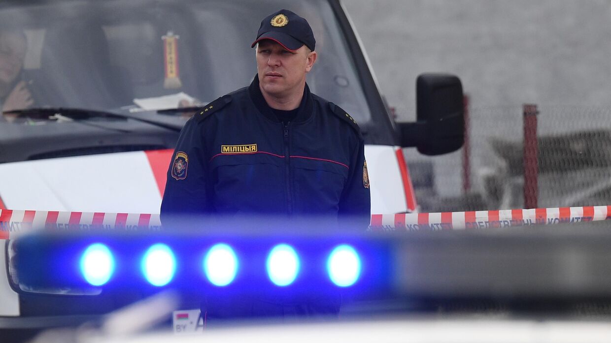 Сотрудник милиции в городе Барановичи, Белоруссия