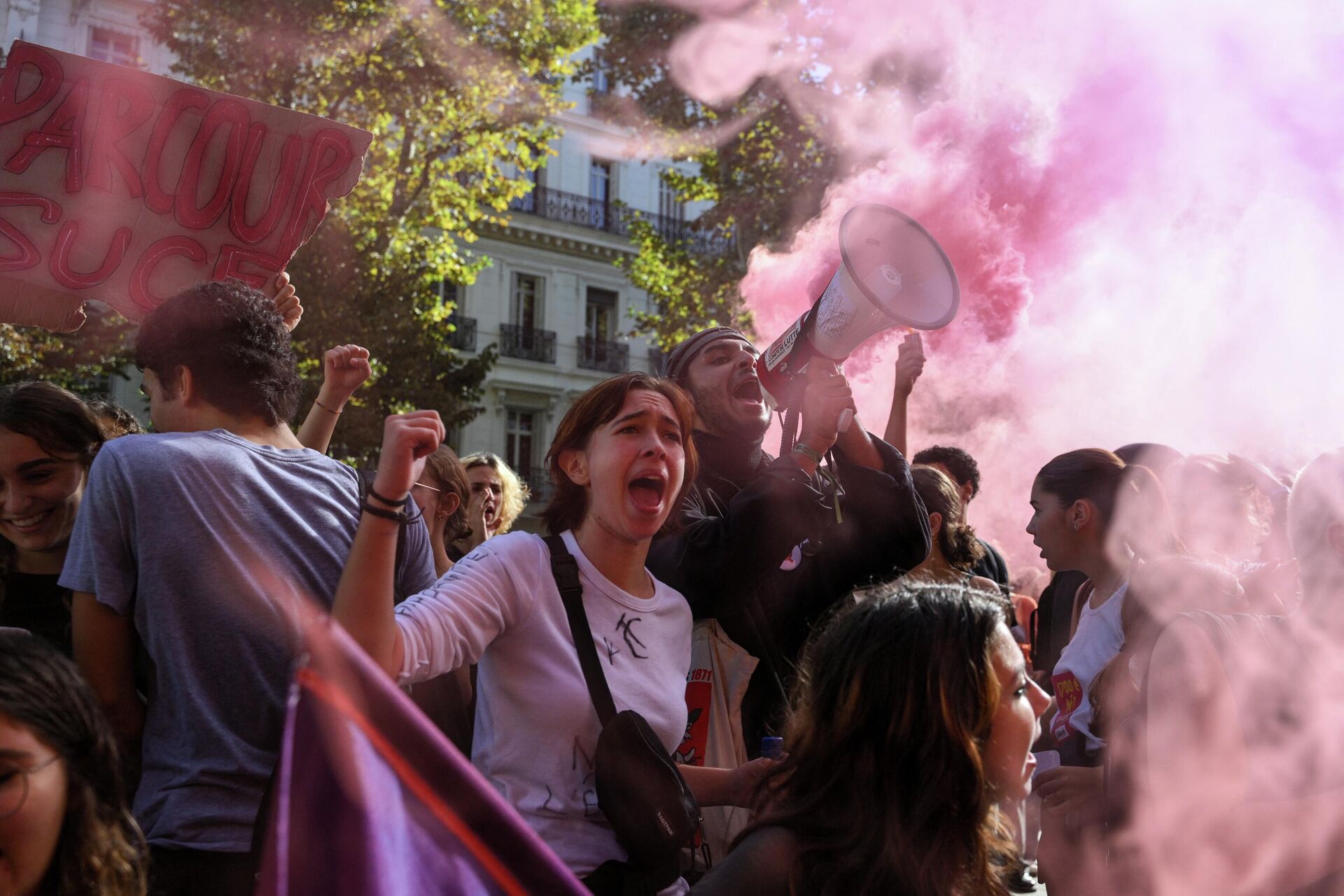 Демонстрация в Марселе, Франция. 18 октября 2022 года - ИноСМИ, 1920, 20.10.2022
