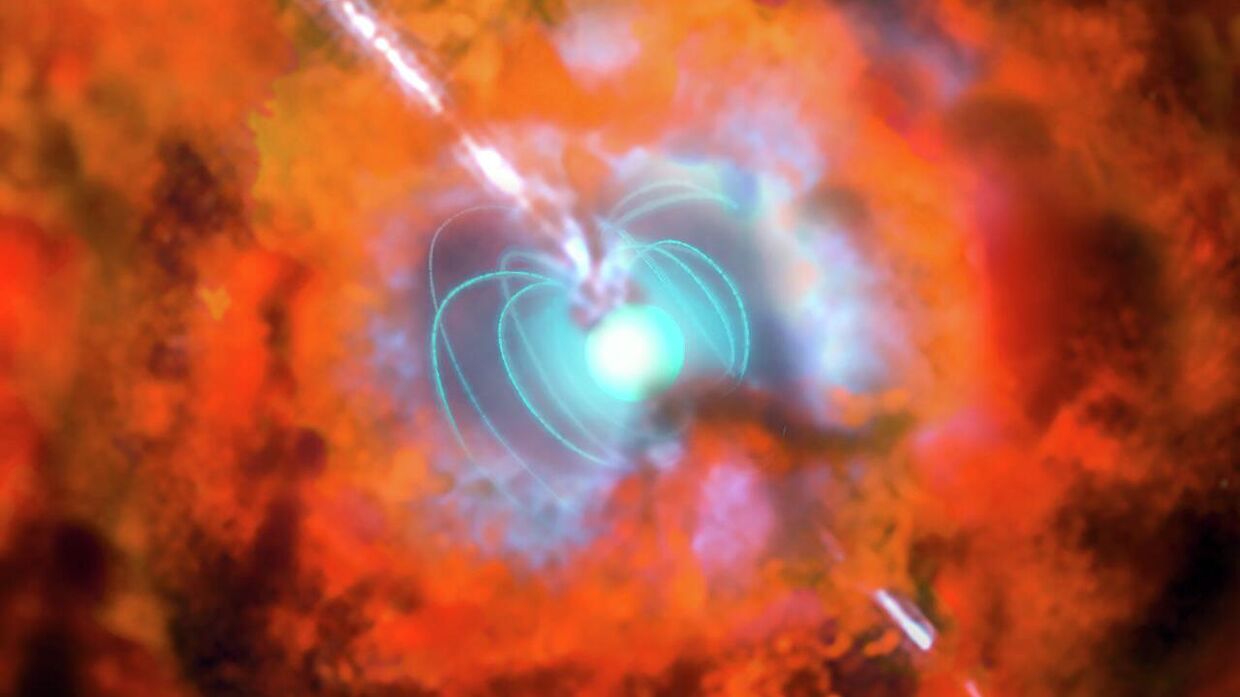 Взрыв сверхновой в изображении художника