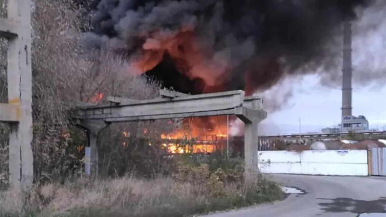 Пожар на промышленном предприятии в Шебекинском городском округе