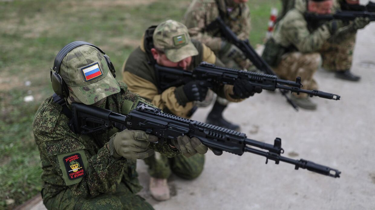 Военная подготовка мобилизованных в Краснодарском крае