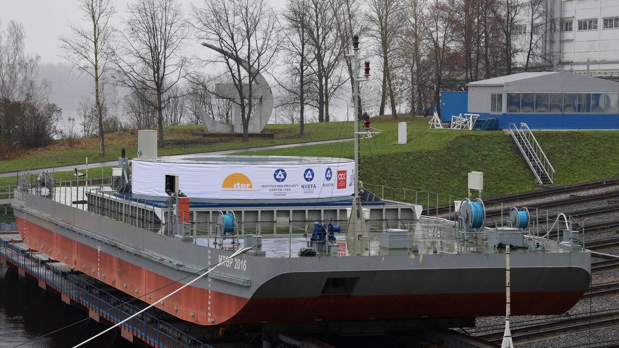 Отправка катушки термоядерного реактора ИТЭР со Средне-Невского судостроительного завода