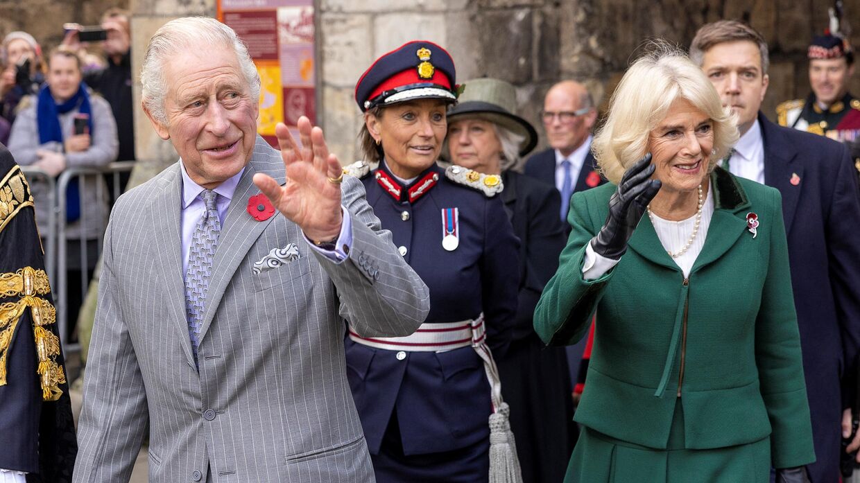 Король Великобритании Карл III во время визита в Йорк