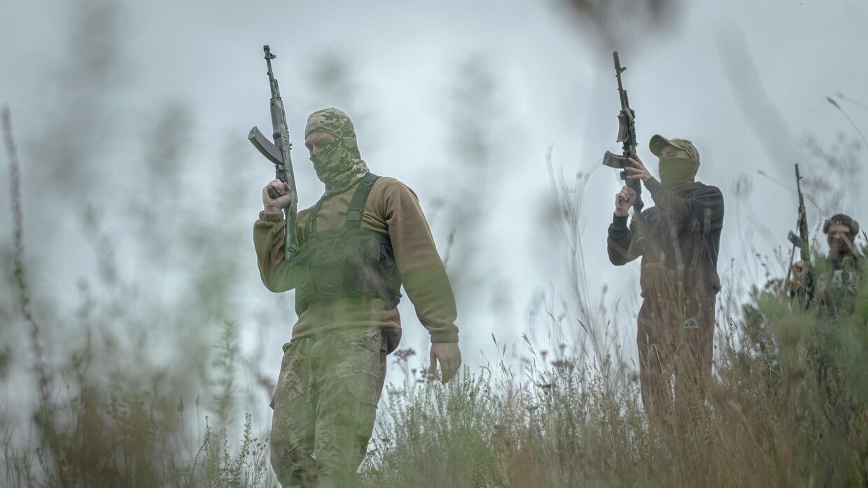Украинские солдаты под Киевом