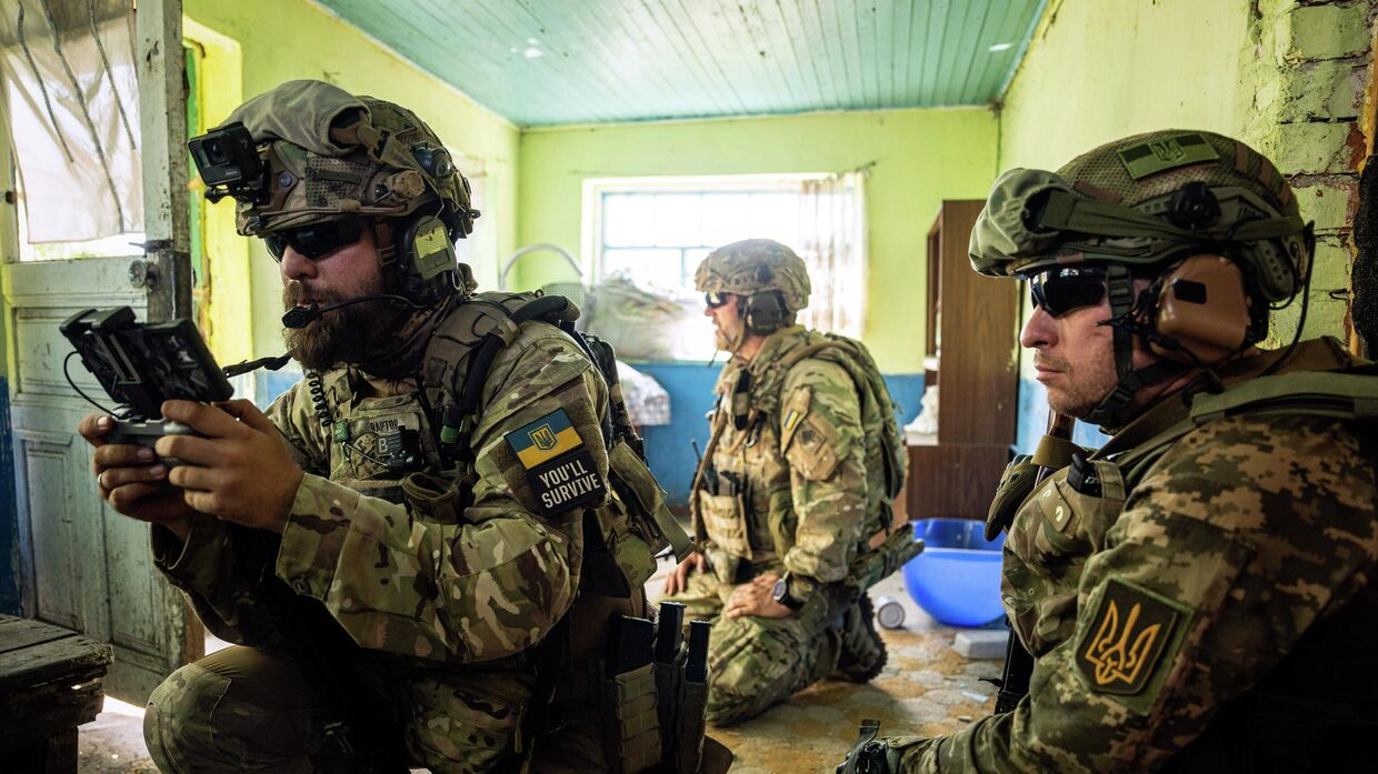 Украинский военнослужащие в Николаевской области