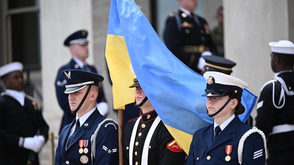 Церемонии приветствия премьер-министра Украины Дениса Шмыгаля в Вашингтоне