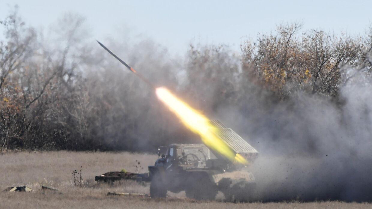 Работа реактивной артиллерии ЮВО на Запорожском направлении