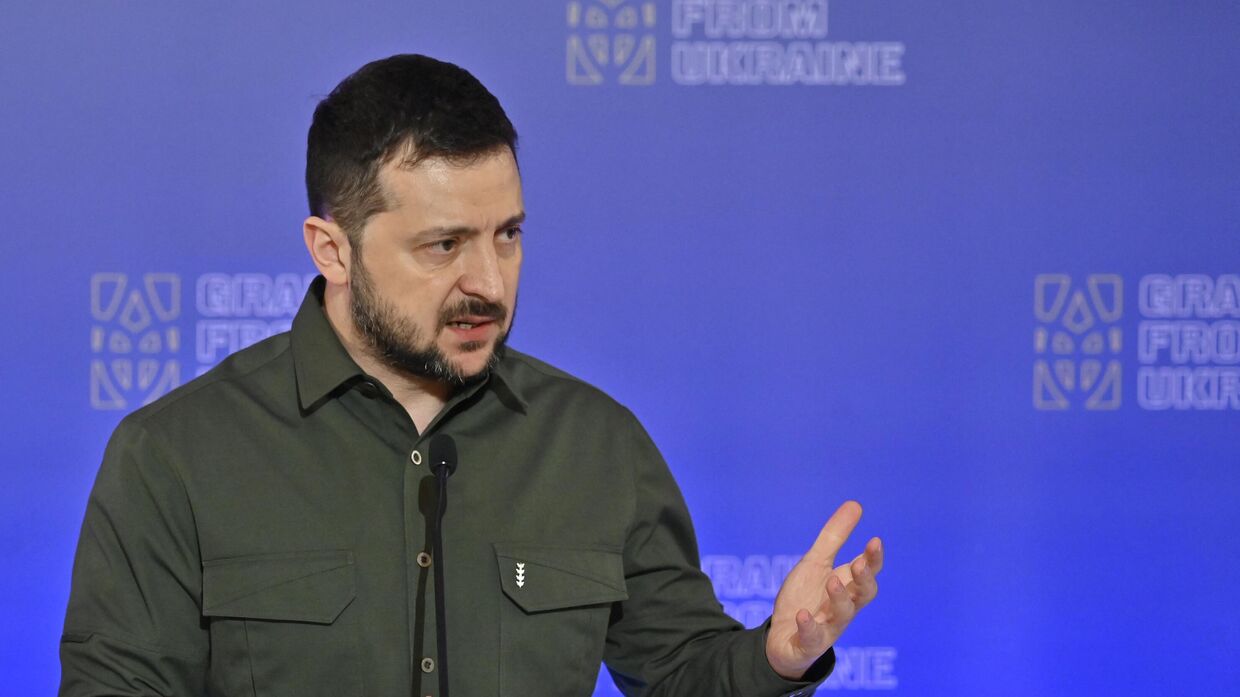 Владимир Зеленский на пресс-конференции в Киеве