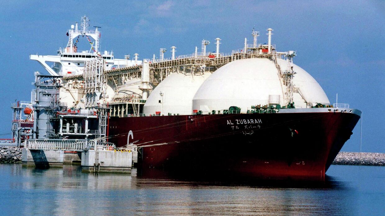 Катарский танкер для перевозки СПГ. Архивное фото