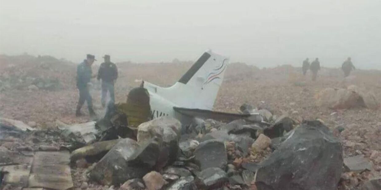 На месте крушения самолета B55 в Армении