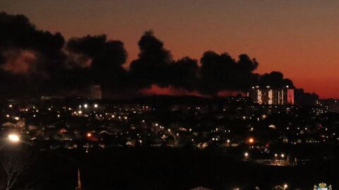 Нефтенакопитель загорелся в районе курского аэродрома 