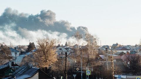 Нефтенакопитель загорелся в районе курского аэродрома 