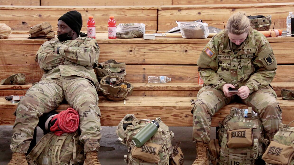 Американские солдаты на военной базе Форт-Брэгг, Северная Каролина