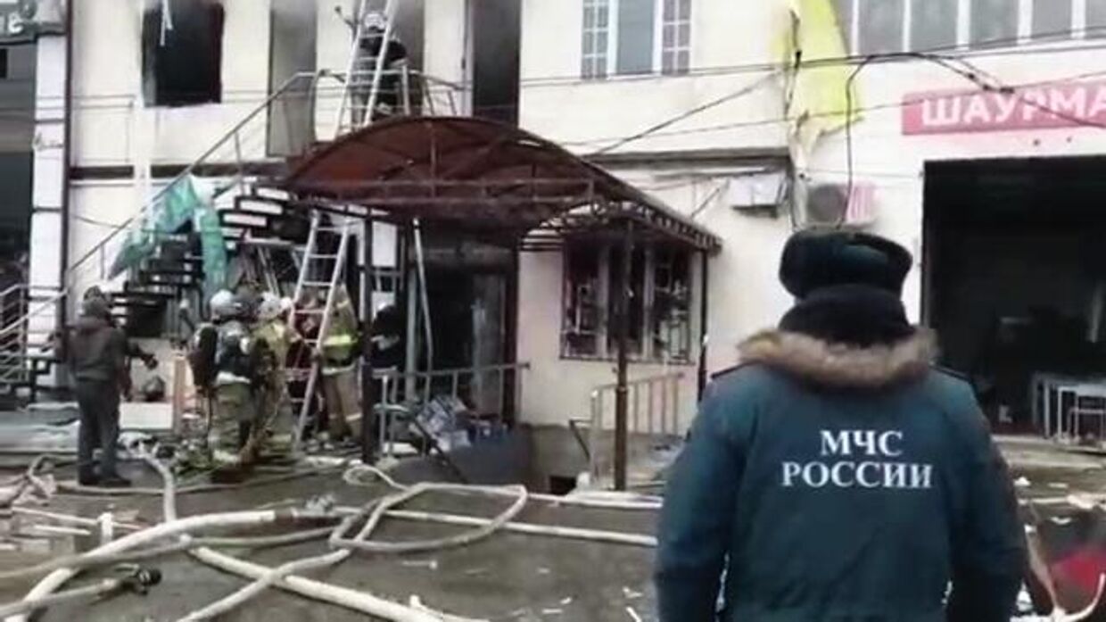 Взрыв газа в торговом центре в Ингушетии