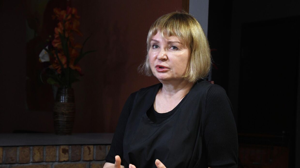 Супруга российского предпринимателя Виктора Бута Алла Бут во время интервью в городе Марион
