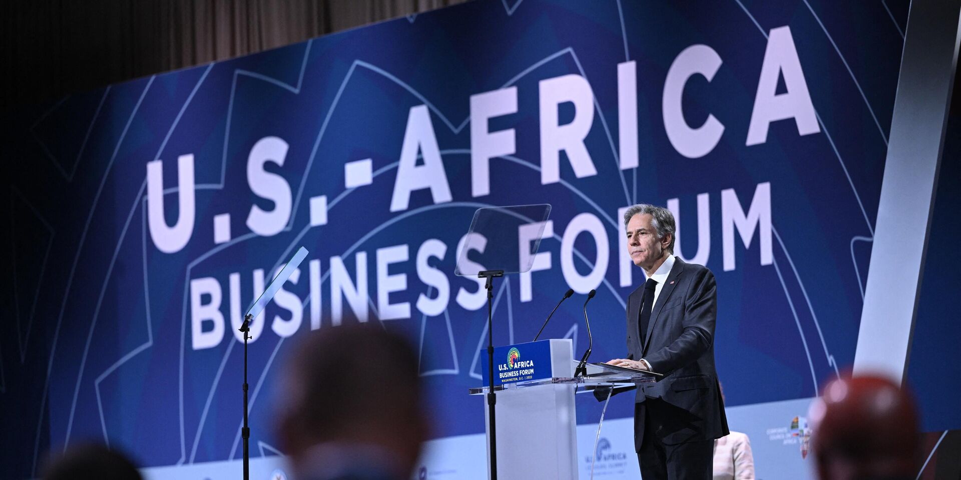 Государственный секретарь США Энтони Блинкен выступает на саммите лидеров США и Африки в Вашингтоне. 14 декабря 2022 года - ИноСМИ, 1920, 14.12.2022